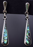 Silver Zuni Abalone Shell Earrings by Alfred Gasper 6K02A