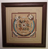 Navajo Sandpainting by Glen Nez - Sun, 4 Bears and 4 Sacred Plants 5J08F