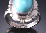 Size 6-3/4 Sonoran Gold Turquoise Navajo Ring by Norvin Johnson 6K26W