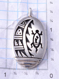 Silver Hopi Handmade Turtle Design Pendant 3G05A