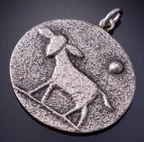 Silver Navajo Tufacast The Lamb of God Pendant by Darryl Dean Begay 5B19V