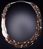 18" Multistone Santo Domingo Heishi 10-Strand Necklace by Ramona Bird 6H06W