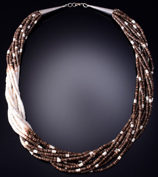 18" Multistone Santo Domingo Heishi 10-Strand Necklace by Ramona Bird 6H06W