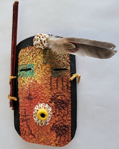 Navajo Pottery - Yei Bi Chei Mask - by David John - 4L05J