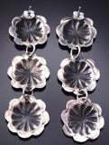 Sterling Silver Three Navajo Concho Earrings - 6K02H