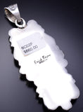 Silver & Golden Hills Turquoise White Buffalo Navajo Pendant - Erick Begay 6C02F