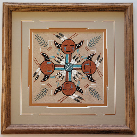 Navajo Sandpainting by Glen Nez - Sun Design - 6D02K