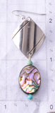 Silver & Turquoise w/ Abalone Navajo Harmony Dangle Earrings - Ravis Henry 6H06G