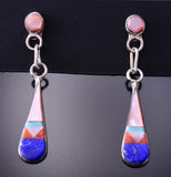 Inlay Stone Zuni Dangle Earrings by Francine Chapito 4A29X