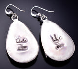Silver Multistone Zuni Inlay Dangle Earrings by Leslie & Gladys Lamy 6D07M