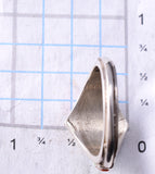 Size 7-1/4 Gaspeite and Turquoise Navajo Inlay Ring by Ambrose Tsosie 6K26V