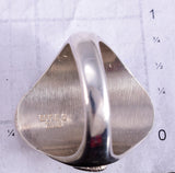 Size 13.5 Silver & Turquoise Zuni Snake Eyes Men's Ring - Effie Calavaza 5L05R