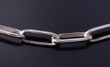 24" Silver Navajo Handmade Link Paperclip Necklace by Sally Shurley 5E10C