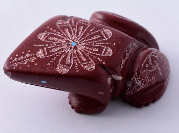 Pipestone Zuni Frog Fetish by Adrianna Cellicion 5L09M