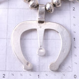 31" Silver Navajo Handmade Squash Blossom Necklace 5H21V