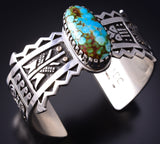 Silver & 14k Gold w/ Turquoise Santo Domingo Corn Bracelet by Joseph Coriz 6D22X
