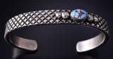 Silver & Golden Hills Turquoise Navajo Sky Bracelet by Erick Begay 5H01V