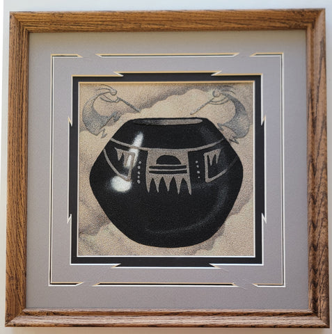 Navajo Sandpainting by Herman Tyler Jr. - Pottery design - 6D02F