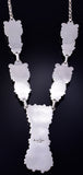 Silver & Golden Hills Turquoise White Buffalo Navajo Necklace Erick Begay 5H03E