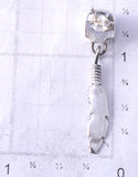 Silver & Turquoise Navajo Eagle Feather Earrings by Sharon McCarthy 5G18V