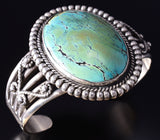 Vintage Fred Harvey-Style Turquoise and Silver Bracelet 5K17B