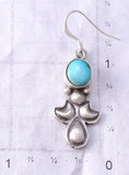 Silver & Turquoise Navajo Handmade Earrings by Sharon McCarthy 6H25V