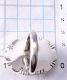 Size 6 - Navajo White Buffalo Ring by Norvin Johson 6K22N