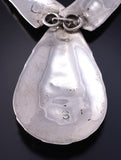 25" Silver & Pink Mussel Shell Navajo Handmade Necklace by Steve Francisco 5K22E