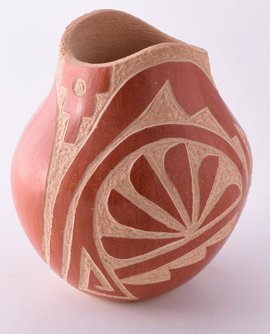 SgraffitoTraditional Jemez Pottery by Alfreda Fragua 4D01G