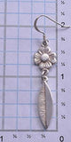 All Silver Flowers & Feathers Navajo Earrings by Erick Begay 8G30H