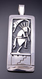 Silver Hopi Handmade Dancing Kokopelli Pendant by Augustine Mowa Jr. 3F05F