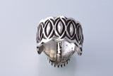 Size 14 Silver & Turquoise Navajo Handfiled Men's Ring by Erick Begay 3H21P
