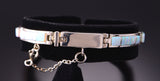 Silver & Opal Navajo Inlay Link Bracelet by Amber Tsosie 3F10D