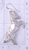 Silver Navajo Handmade Free Horses Earrings by Louise Yazzie 5G18H