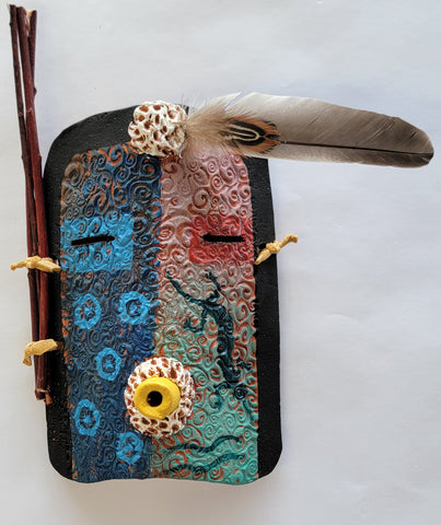 Navajo Pottery - Yei Bi Chei Mask - by David John - 4L05C