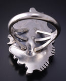 Size 9 Silver & Kingman Turquoise Navajo Ring by Daniel Benally 5L07H