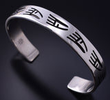 Vintage Silver Hopi Bear Claw Design Bracelet by Kendrick Lomayestewa - 5K17R