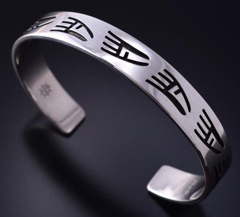 Vintage Silver Hopi Bear Claw Design Bracelet by Kendrick Lomayestewa - 5K17R