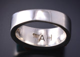 Size 6 Silver & Turquoise Multistone Navajo Inlay Ring by Aldora Henry 5L07B