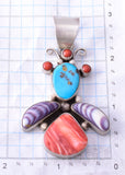 MulitStone Insect Pendant Navajo Handmade 3J22Y