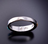 Size 5-1/2 Silver & Turquoise Multistone Navajo Inlay Ring by TSF 3L07V
