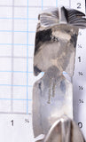 Vintage Silver Navajo Handstamped Eagle Feather Bracelet - Douglas Etsitty 6A03T