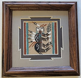 Navajo Sand Painting by Glen Nez 7x7 - 4D10O