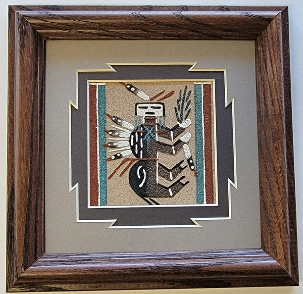 Navajo Sand Painting by Glen Nez 7x7 - 4D10O