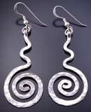 Silver Navajo Handmade Moving Forward Earrings by JT 4K07K