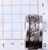 Size 11 Silver Navajo "Hogan" & Home Storytelling Ring by Elaine Becenti 5L10Z