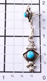 Silver and Turquoise Zuni Dangle Earring 6K02J