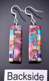 Kingman Turquoise Santo Domingo Handmade Earrings by Mary Louise Tafoya 3G07R