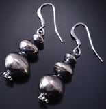 Silver Navajo Pearls Stacked Earrings by Treva Jim 5G18D