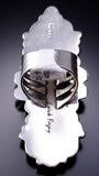 Sz 9.5 Silver Golden Hills Turquoise White Buffalo Navajo Ring Erick Begay 6C01S